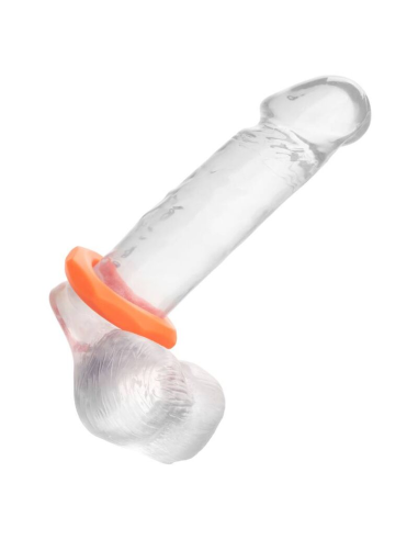 CALEXOTICS Alpha Sexagon Ring Naranja - Anillo de Silicona Liquid Premium para Placer y Erección Superior