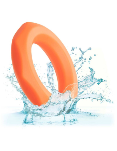 CALEXOTICS Alpha Sexagon Ring Naranja - Anillo de Silicona Liquid Premium para Placer y Erección Superior