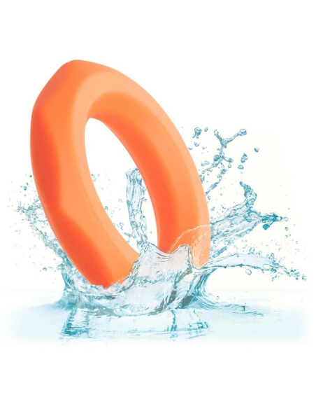 CALEXOTICS Alpha Sexagon Ring Naranja - Anillo de Silicona Liquid Premium para Placer y Erección Superior