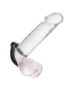 Calexotics Alpha Muscle Ring Negro - Anillo de Silicona Premium para Mayor Placer y Sensibilidad