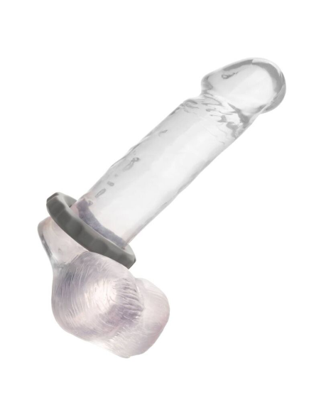 Calexotics Alpha Erect Ring Gris - Anillo de Silicona Líquida para Placer Extremo