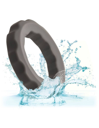 Calexotics Alpha Erect Ring Gris - Anillo de Silicona Líquida para Placer Extremo