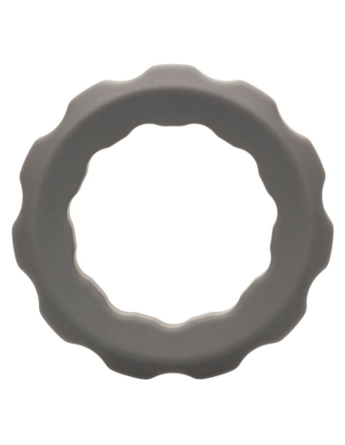 Calexotics Alpha Erect Ring Gris - Anillo de Silicona Líquida para Placer Extremo
