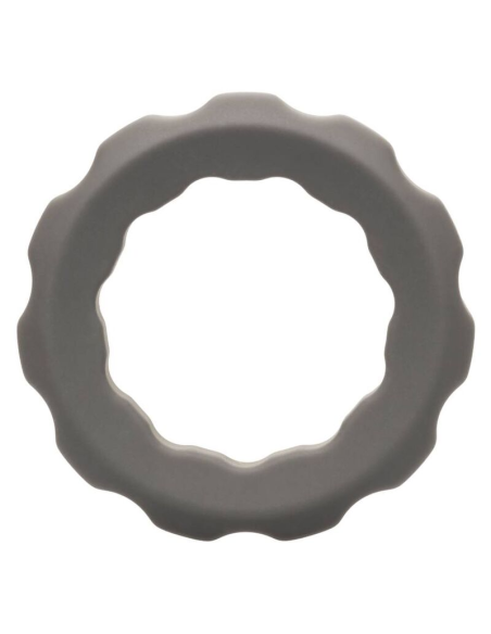 Calexotics Alpha Erect Ring Gris - Anillo de Silicona Líquida para Placer Extremo