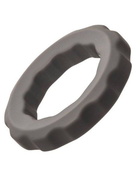 Calexotics Alpha Erect Ring Gris - Anillo de Silicona Líquida para Placer Extremo