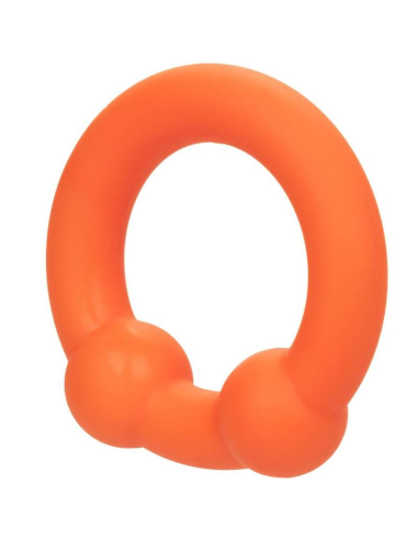 CALEXOTICS - ALPHA ANILLO DOBLE BOLA NARANJA | Potenciador de Placer en Silicona Líquida