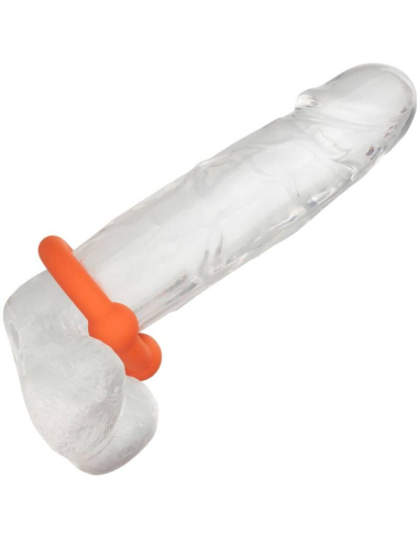 CALEXOTICS - ALPHA ANILLO DOBLE BOLA NARANJA | Potenciador de Placer en Silicona Líquida