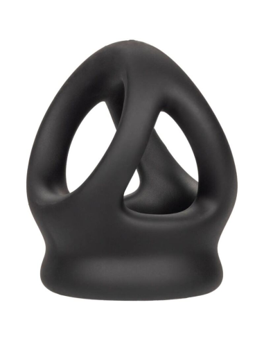 CalExotics Alpha Anillo de Jaula Doble Negro - Placer y Soporte Superior para la Erección