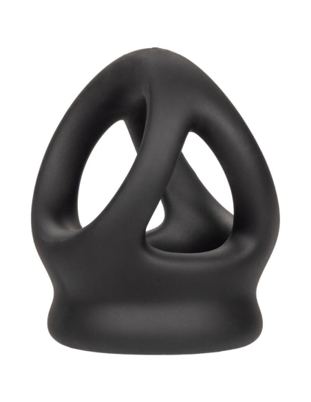CalExotics Alpha Anillo de Jaula Doble Negro - Placer y Soporte Superior para la Erección