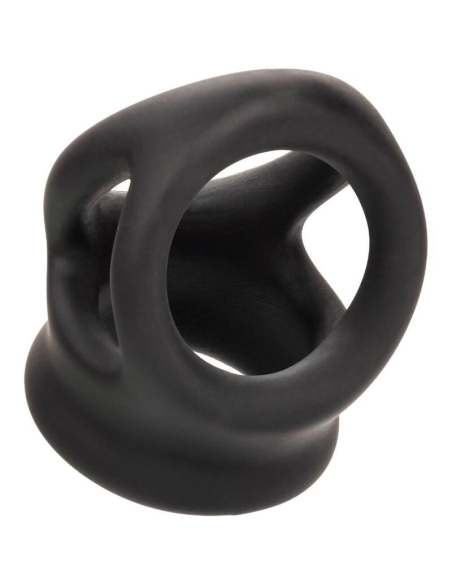 CalExotics Alpha Anillo de Jaula Doble Negro - Placer y Soporte Superior para la Erección