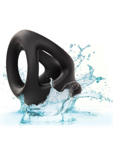 CalExotics Alpha Anillo de Jaula Doble Negro - Placer y Soporte Superior para la Erección