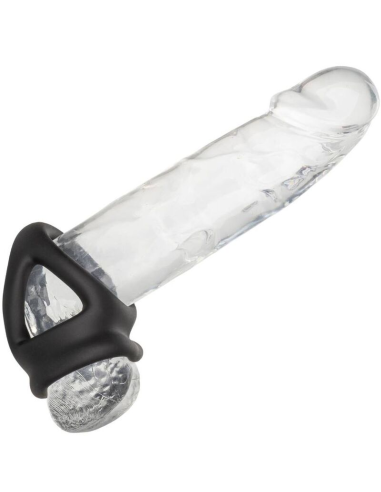 CalExotics Alpha Anillo de Jaula Doble Negro - Placer y Soporte Superior para la Erección