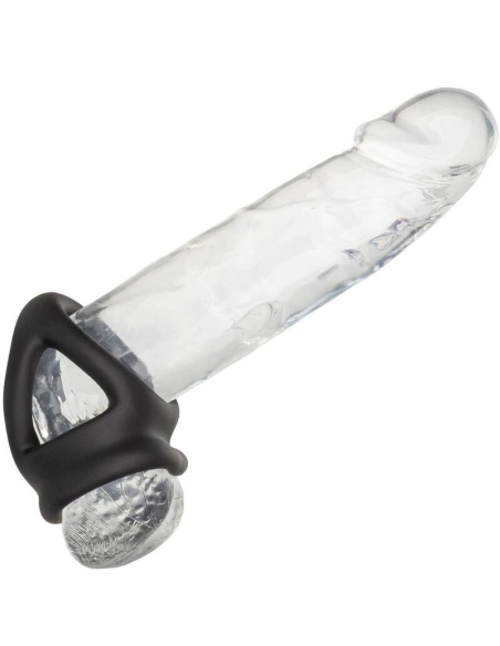 CalExotics Alpha Anillo de Jaula Doble Negro - Placer y Soporte Superior para la Erección