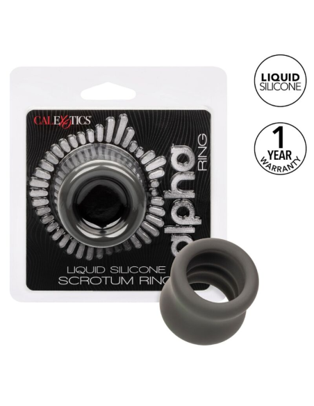 CALEXOTICS Alpha Anillo Extensión Escroto Doble Negro - Placer Ultra Lujoso y Resistente