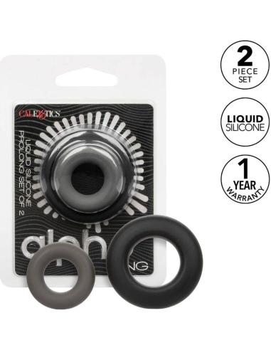 CALEXOTICS - Alpha Set de 2 Anillos Prolong Gris | Placer y Comodidad