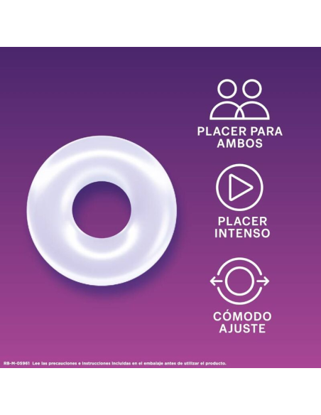 DUREX Anillo de Placer: Mejora tu Erección y Placer Mutuo - Reutilizable y Suave