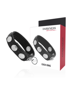 DARKNESS - Anillo de Erección de Piel Ajustable | Placer y Resistencia