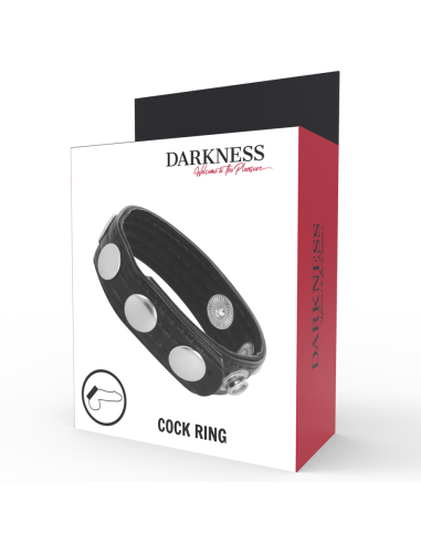 DARKNESS - Anillo de Erección de Piel Ajustable | Placer y Resistencia