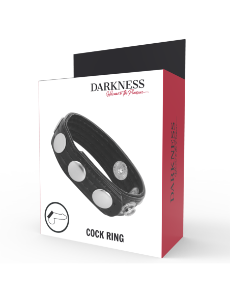 DARKNESS - Anillo de Erección de Piel Ajustable | Placer y Resistencia