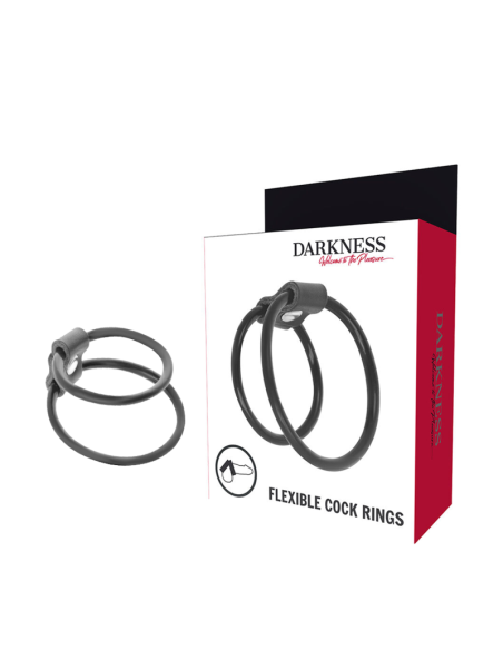 DARKNESS Anillos Pene Duo Potenciadores - Erecciones Duraderas y Placer Infinito