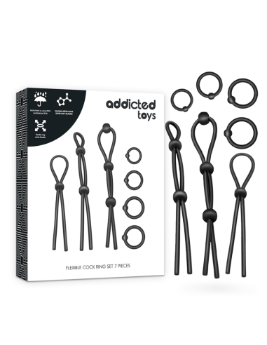 ADDICTED TOYS - Kit De 7 Anillas Silicona Flexible | SexPlace.MX
