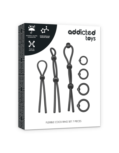 ADDICTED TOYS - Kit De 7 Anillas Silicona Flexible | SexPlace.MX