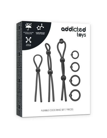 ADDICTED TOYS - Kit De 7 Anillas Silicona Flexible | SexPlace.MX