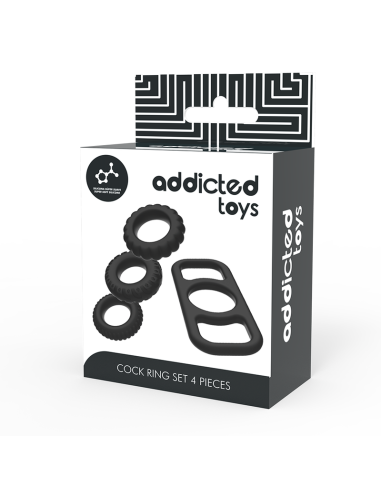 ADDICTED TOYS - Set 4 Anillos Silicona Para El Pene Kit | SexPlace.MX