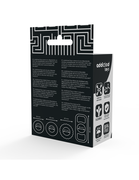 ADDICTED TOYS - Set 4 Anillos Silicona Para El Pene Kit | SexPlace.MX