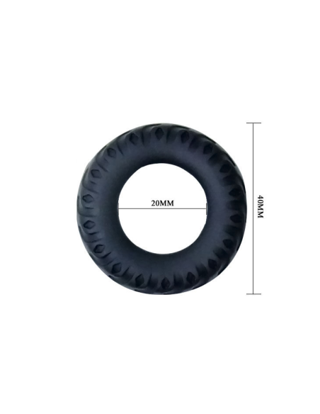 BAILE Titan Cockring Black Green 2 cm - Placer Intenso y Control de Eyaculación