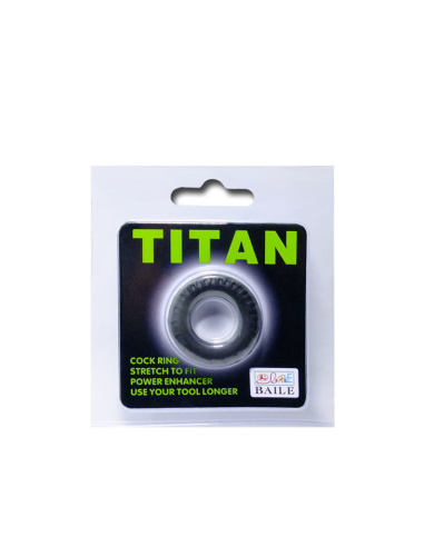 BAILE Titan Cockring Black Green 2 cm - Placer Intenso y Control de Eyaculación