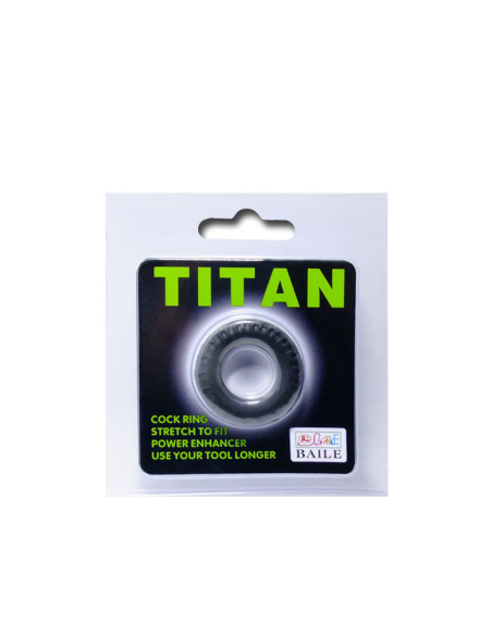 BAILE Titan Cockring Black Green 2 cm - Placer Intenso y Control de Eyaculación