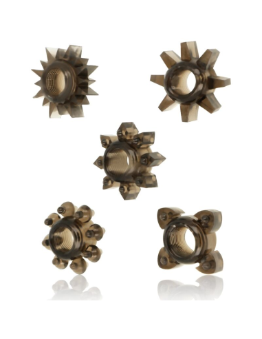 OHMAMA - Set de 5 Anillos de Silicona para Pene y Testículos | Aumenta Erecciones y Placer