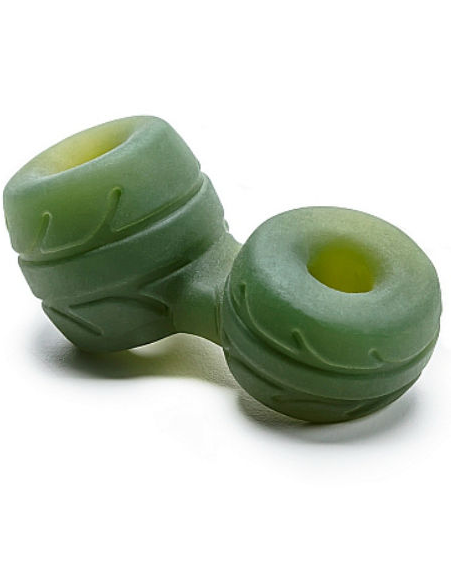 PERFECT FIT SILASKIN COCK & BALL VERDE - Anillo Erótico para Pene y Testículos, Ideal para Juegos Apasionantes