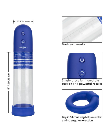 CalExotics Admiral Kit: Bomba de Erección Recargable con Anillo Silicona - Potencia y Sensación Mejoradas