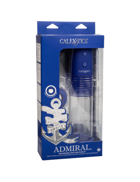 CalExotics Admiral Kit: Bomba de Erección Recargable con Anillo Silicona - Potencia y Sensación Mejoradas