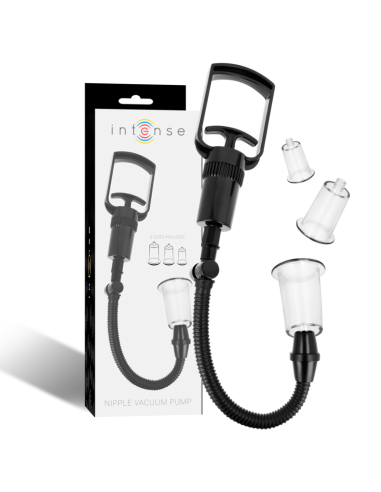Intense Pump: Bomba de Pezones y Clítoris - 3 Copas Intercambiables para Sensaciones Extremas