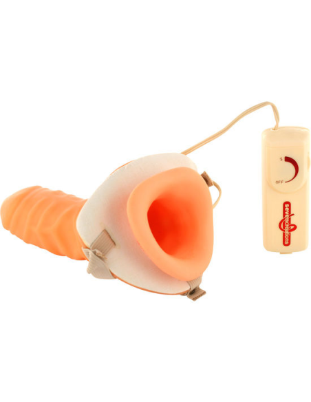 SEVEN CREATIONS - Arnés Ajustable Hueco con Vibrador para Placer Infinito | Ideal para Todas las Orientaciones