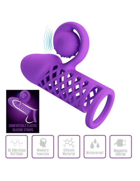 ROMANCE - Manga Extendida Morada con Vibraciones para Placer y Estimulación