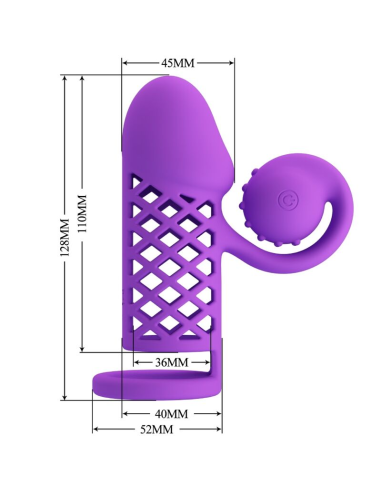 ROMANCE - Manga Extendida Morada con Vibraciones para Placer y Estimulación