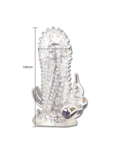 BAILE - Brave Man: Extensión de Pene Vibrador Rabbit para Placer Doble