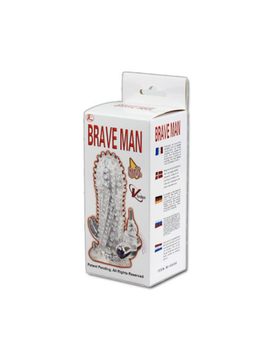 BAILE - Brave Man: Extensión de Pene Vibrador Rabbit para Placer Doble