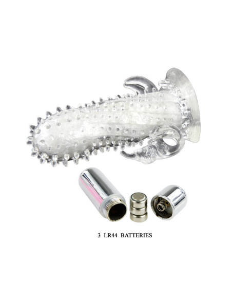 BAILE - Brave Man: Extensión de Pene Vibrador Rabbit para Placer Doble