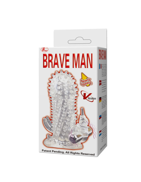 BAILE - Brave Man: Extensión de Pene Vibrador Rabbit para Placer Doble