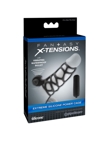 Fantasy X-Tensions: Funda para el Pene con Vibrador y Estimulador Clitoriano - Placer Aumentado y Estimulación Garantizada