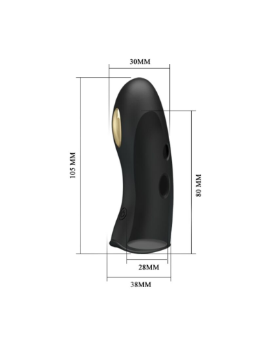PRETTY LOVE - MARICO Funda Dedo Electro-estimulador Negro| SexPlace.MX