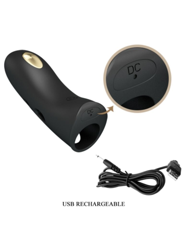 PRETTY LOVE - MARICO Funda Dedo Electro-estimulador Negro| SexPlace.MX