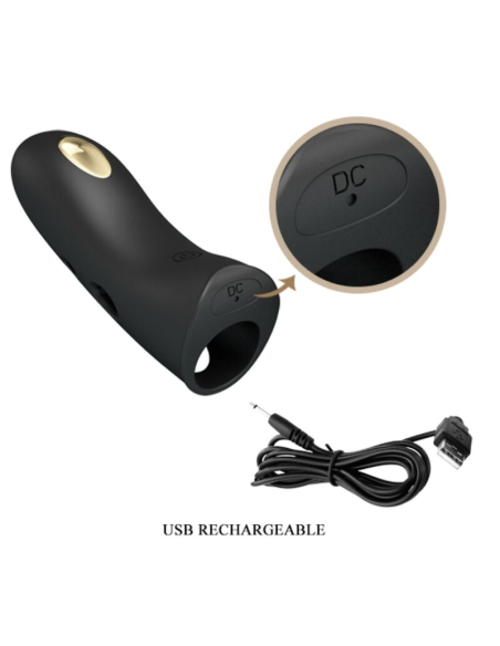 PRETTY LOVE - MARICO Funda Dedo Electro-estimulador Negro| SexPlace.MX