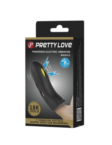 PRETTY LOVE - MARICO Funda Dedo Electro-estimulador Negro| SexPlace.MX