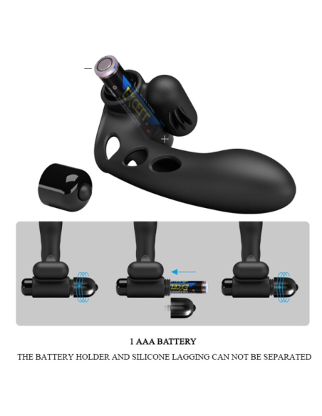 PRETTY LOVE - ORLANDO Funda De Dedo Vibrador Negro | SexPlace.MX